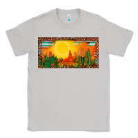 Moon Dust western  sunset cactus leopard serape   license plate template Classic Tee - BarkalooDesign