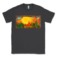 Smoke western  sunset cactus leopard serape   license plate template Classic Tee - BarkalooDesign