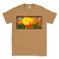 Toasted Coconut western  sunset cactus leopard serape   license plate template Classic Tee - BarkalooDesign