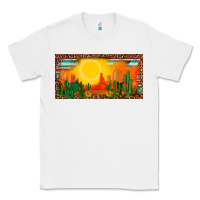 White western  sunset cactus leopard serape   license plate template Classic Tee - BarkalooDesign