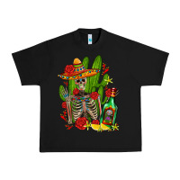 Black skeleton with sombrero and tequila Urban Heavy Tee - AdoDesignShop