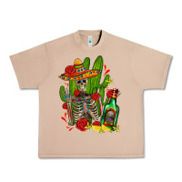 Burro skeleton with sombrero and tequila Urban Heavy Tee - AdoDesignShop
