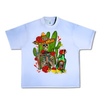 Grape Ice skeleton with sombrero and tequila Urban Heavy Tee - AdoDesignShop