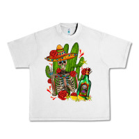 Lunar Rock skeleton with sombrero and tequila Urban Heavy Tee - AdoDesignShop