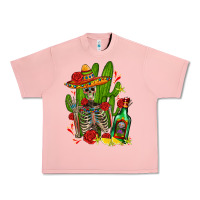 Salmon skeleton with sombrero and tequila Urban Heavy Tee - AdoDesignShop