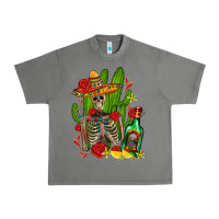 Tornado skeleton with sombrero and tequila Urban Heavy Tee - AdoDesignShop