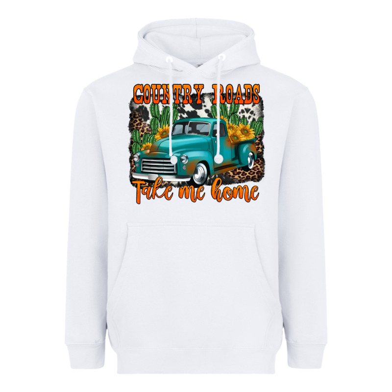 Country Roads Take Me Home Old Western Truck Heavyweight Hoodie by Jasminsmagicworld | Teevron
