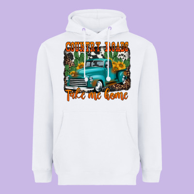 Country Roads Take Me Home Old Western Truck Heavyweight Hoodie Designed By Jasminsmagicworld
