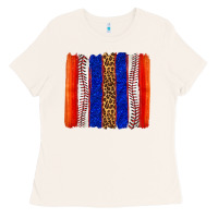 Bone baseball brush strokes Ladies Tee - texasbilliewilder