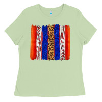 Matcha baseball brush strokes Ladies Tee - texasbilliewilder