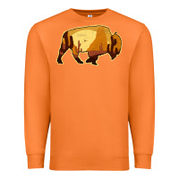 Carrot Desert Landscape Bison Silhouette Premium Sweatshirt - Bettercallsaul