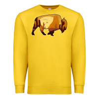 Lemon Desert Landscape Bison Silhouette Premium Sweatshirt - Bettercallsaul