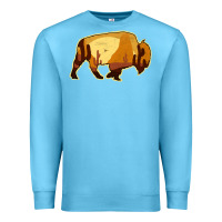 Ocean Blue Desert Landscape Bison Silhouette Premium Sweatshirt - Bettercallsaul