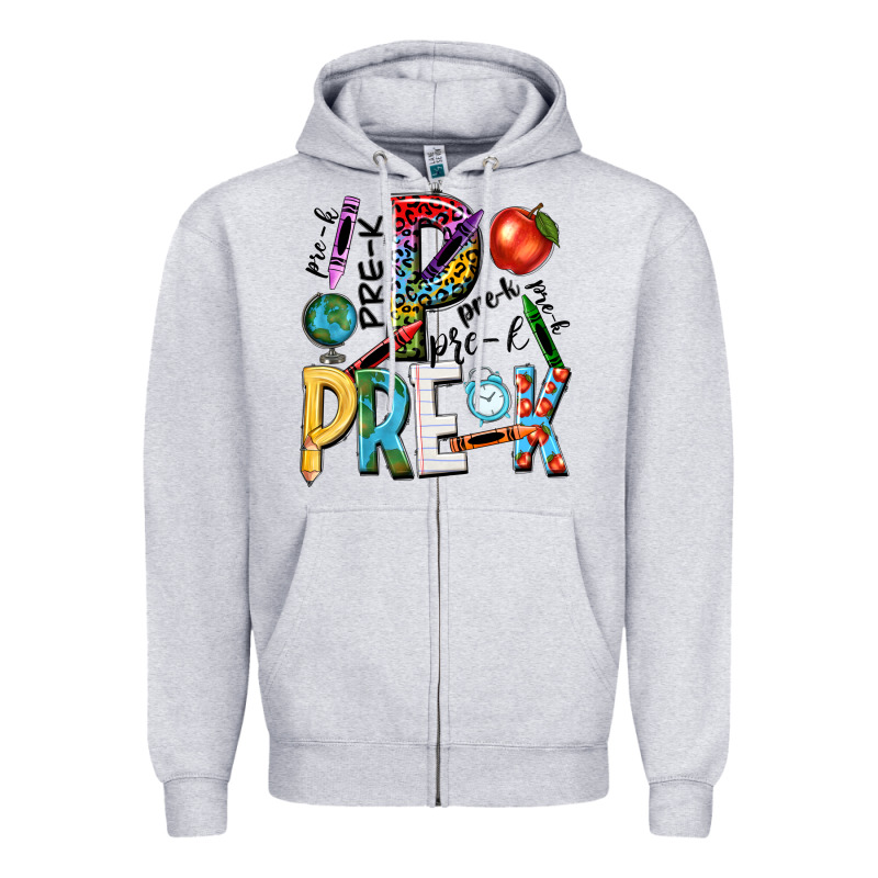 Pre K Zipper Hoodie by NancyCooperArtShop | Teevron