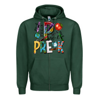 Sports Green pre k Zipper Hoodie - NancyCooperArtShop
