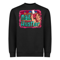 Nail Hustler Serape Leopard Background Heavyweight Sweatshirt | Teevron