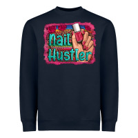 Navy nail hustler serape leopard background Heavyweight Sweatshirt - Artiststas