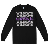 Black wildcats football Long Sleeve Tee - MaliasSmallBusiness