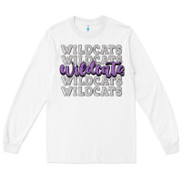 White wildcats football Long Sleeve Tee - MaliasSmallBusiness