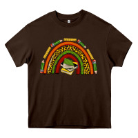 Chocolate Brown black history teacher rainbow Heavy Core Tee - texasbilliewilder