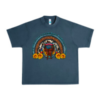 Midnight Navy saddle sunflower horseshoe rainbow Urban Heavy Tee - Artiststas