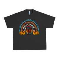 Pigment Black saddle sunflower horseshoe rainbow Urban Heavy Tee - Artiststas