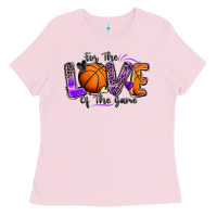 Bubblegum Pink for the love of the game basketball Ladies Tee - Zillion Design Studio