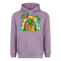Lavender pineapple rainbow Heavyweight Hoodie - BarkalooDesign