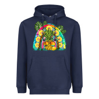 Navy pineapple rainbow Heavyweight Hoodie - BarkalooDesign