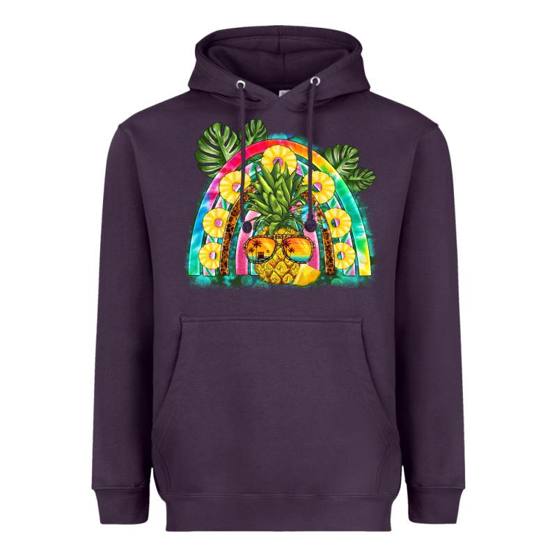 Pineapple Rainbow Heavyweight Hoodie by BarkalooDesign | Teevron