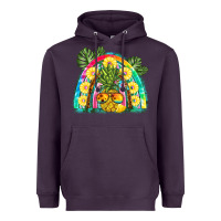 Plum pineapple rainbow Heavyweight Hoodie - BarkalooDesign