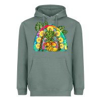 Sage pineapple rainbow Heavyweight Hoodie - BarkalooDesign
