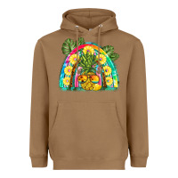 Toasted Coconut pineapple rainbow Heavyweight Hoodie - BarkalooDesign