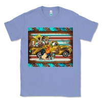 Colony Blue western truck farm animals serape leopard turquoise's Classic Tee - BarkalooDesign