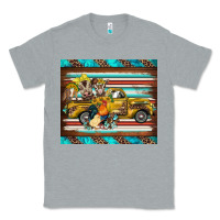 Heather Grey western truck farm animals serape leopard turquoise's Classic Tee - BarkalooDesign