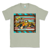 Matcha western truck farm animals serape leopard turquoise's Classic Tee - BarkalooDesign