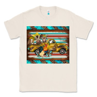 Natural western truck farm animals serape leopard turquoise's Classic Tee - BarkalooDesign