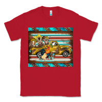 Red western truck farm animals serape leopard turquoise's Classic Tee - BarkalooDesign