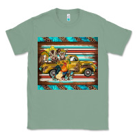 Sage western truck farm animals serape leopard turquoise's Classic Tee - BarkalooDesign
