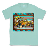 Seafoam western truck farm animals serape leopard turquoise's Classic Tee - BarkalooDesign