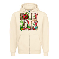 Sandshell holly jolly teacher Zipper Hoodie - NancyCooperArtShop