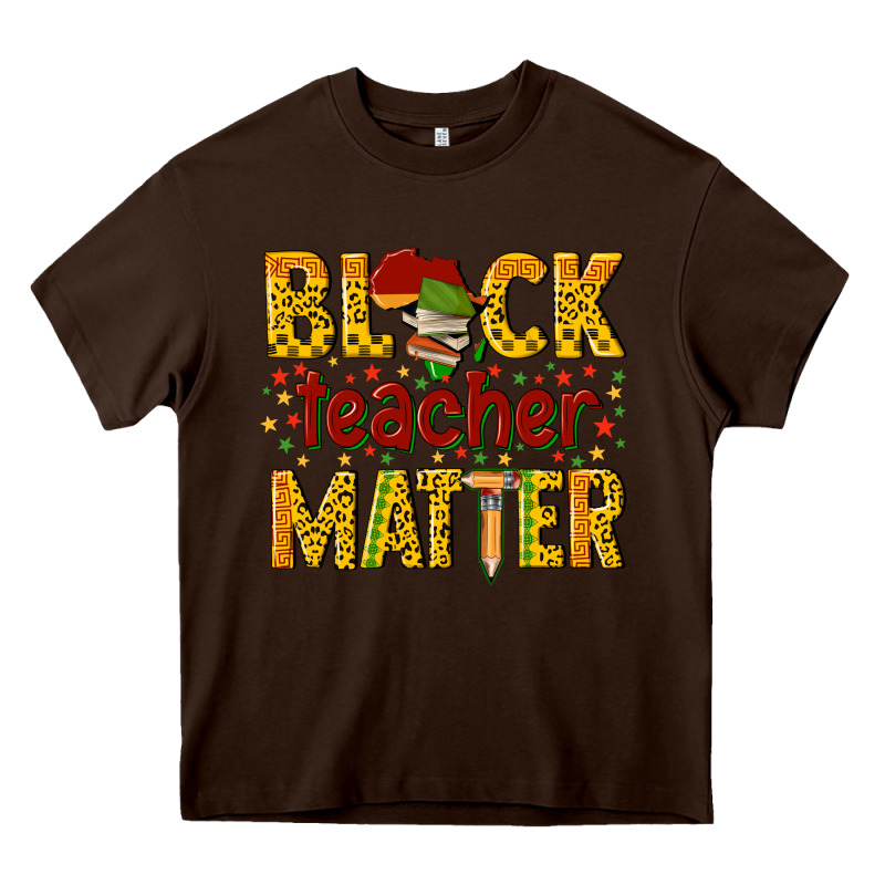 Black Teacher Matter Heavy Core Tee by texasbilliewilder | Teevron