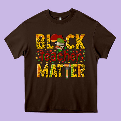 Black Teacher Matter Heavy Core Tee Designed By Texasbilliewilder