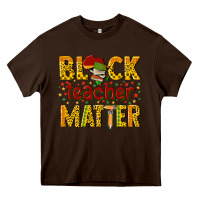 Chocolate Brown black teacher matter Heavy Core Tee - texasbilliewilder
