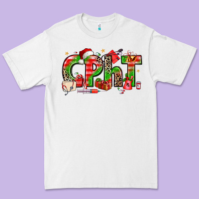 Christmas Cpht Pharmacy Technician Premium Tee Designed By Texasbilliewilder
