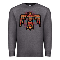 Charcoal Heather Red Aztec Thunderbird Premium Sweatshirt - Bettercallsaul