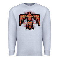 Heather Grey Red Aztec Thunderbird Premium Sweatshirt - Bettercallsaul