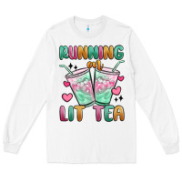 White running on lit tea Long Sleeve Tee - MaliasSmallBusiness