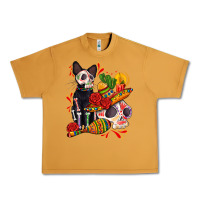 Peanut Butter mexican dead day with skeleton cat Urban Heavy Tee - AdoDesignShop