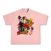 Salmon mexican dead day with skeleton cat Urban Heavy Tee - AdoDesignShop
